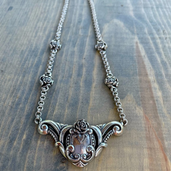 Retired Brighton Rose Necklace - Picture 1 of 4